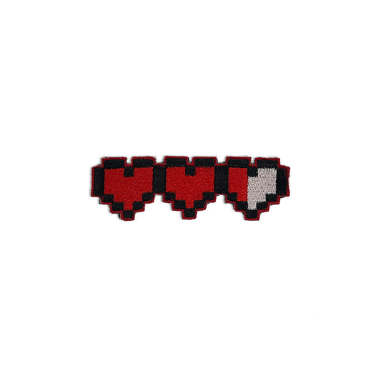 Minecraft hearts patch velcro